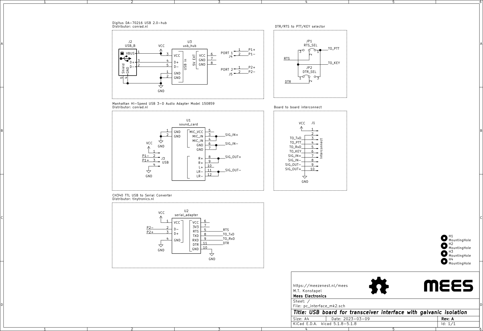 Schematic pc interface